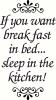 Breakfast In Bed vinyl decal