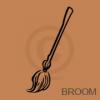 Broom vinyl decal