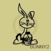 Bunny with Basket vinyl decal