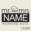 Mr. & Mrs. (5) vinyl decal