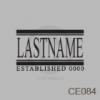 Last Name  vinyl decal