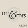 Mr. & Mrs. (2) vinyl decal