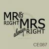 Mr. Right vinyl decal