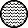 Chevron Circle vinyl decal