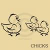 3 Chicks vinyl decal