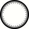 Circle with Stitch vinyl decal