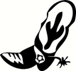 Cowboy Boot with Spur vinyl decal