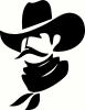 Cowboy Profile vinyl decal