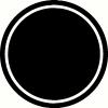 Dark Double Circle with Border vinyl decal