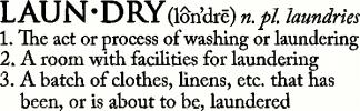 Definition of Laundry (1) vinyl decal