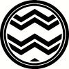 Double Chevron Circle vinyl decal