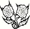 Double Rose vinyl decal