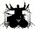 Drummer Silhouette vinyl decal