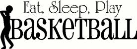 Eat Sleep Basketball vinyl decal