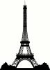 Eiffel Tower Silhouette vinyl decal