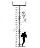 Football Growth Chart vinyl decal