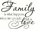 Family - When Two People Fall In Love vinyl decal