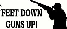 Feet Down Guns Up vinyl decal