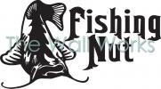 Fishing Nut vinyl decal