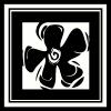 Flower with Border vinyl decal