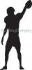 Football Player Pointing vinyl decal