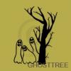 Ghosts with Tree vinyl decal