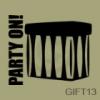 Party On Gift box vinyl decal