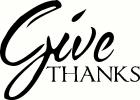 Give Thanks vinyl decal