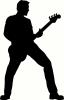 Guitar Player Silhouette vinyl decal