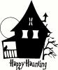 Happy Haunting House vinyl decal