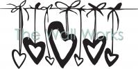 Hearts on Strings vinyl decal