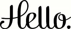 Hello vinyl decal