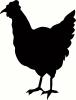 Hen Silhouette vinyl decal