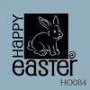 Happy Easter with Bunny vinyl decal