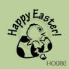 Happy Easter with Chick & Egg vinyl decal