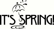 It's Spring with Umbrella vinyl decal