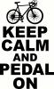 Keep Calm and Pedal On vinyl decal