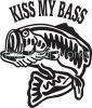 Kiss My Bass vinyl decal