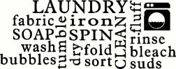 Laundry Room Lettering vinyl decal
