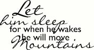 Let Him Sleep  vinyl decal