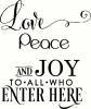 Love Peace Joy vinyl decal