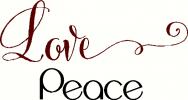 Love Peace vinyl decal