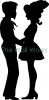 Lovers Silhouette vinyl decal