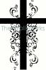 Ornate Cross vinyl decal