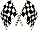 Racing Flags (1) vinyl decal