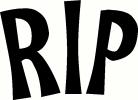 R.I.P. (1) vinyl decal