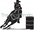 Rodeo Barrel Racer vinyl decal