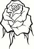 Rose Outline vinyl decal