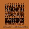 Thanksgiving Subway Art vinyl decal