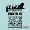 Christmas Subway Art - Santa Claus is Coming to Town vinyl decal